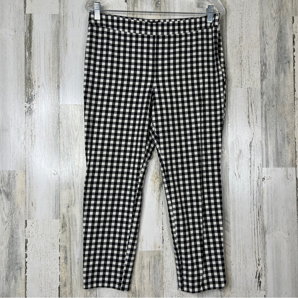 Talbots Black and White Gingham Ankle Pants